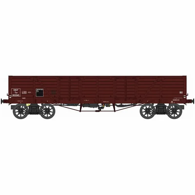 Dernière Chance Wagon TP tombereau marron - Ree Modèles WB788 - HO 1/87 - SNCF - Ep IIIb - 2R